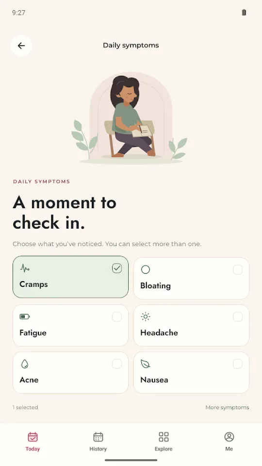 Pharmayo app daily symptoms check-in