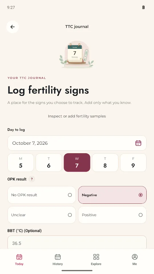 Pharmayo app fertility signs journal