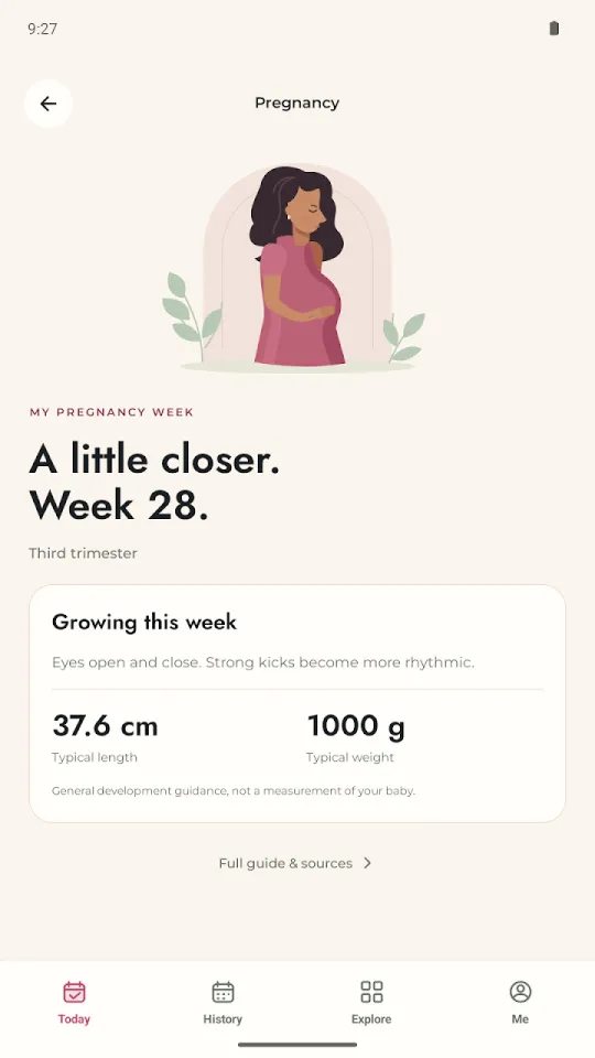 Pharmayo app pregnancy week view